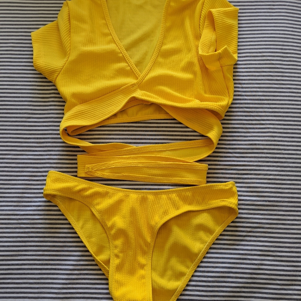 Bright Yellow Swim Set NWT